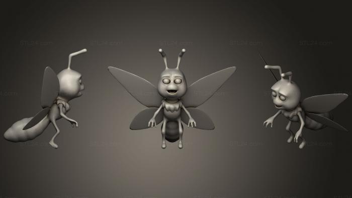 Игрушки (Мультяшная бабочка, TOYS_0453) 3D модель для ЧПУ станка